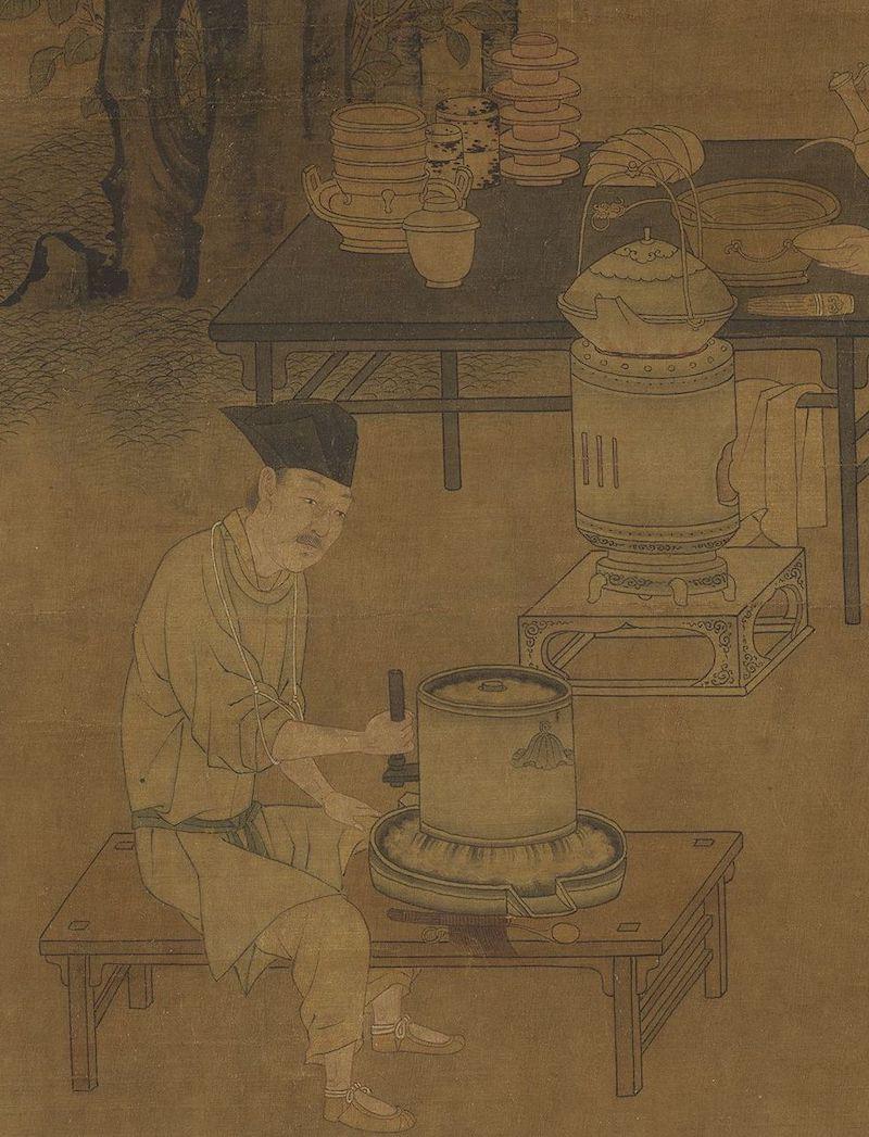 重拾“圍爐煮茶”文化，一起看看故宮藏畫里的“圍爐煮茶”[精制鋼圍爐茶桌](圖3)