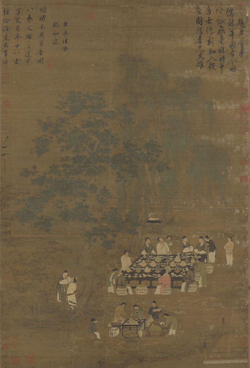 重拾“圍爐煮茶”文化，一起看看故宮藏畫里的“圍爐煮茶”[精制鋼圍爐茶桌](圖5)